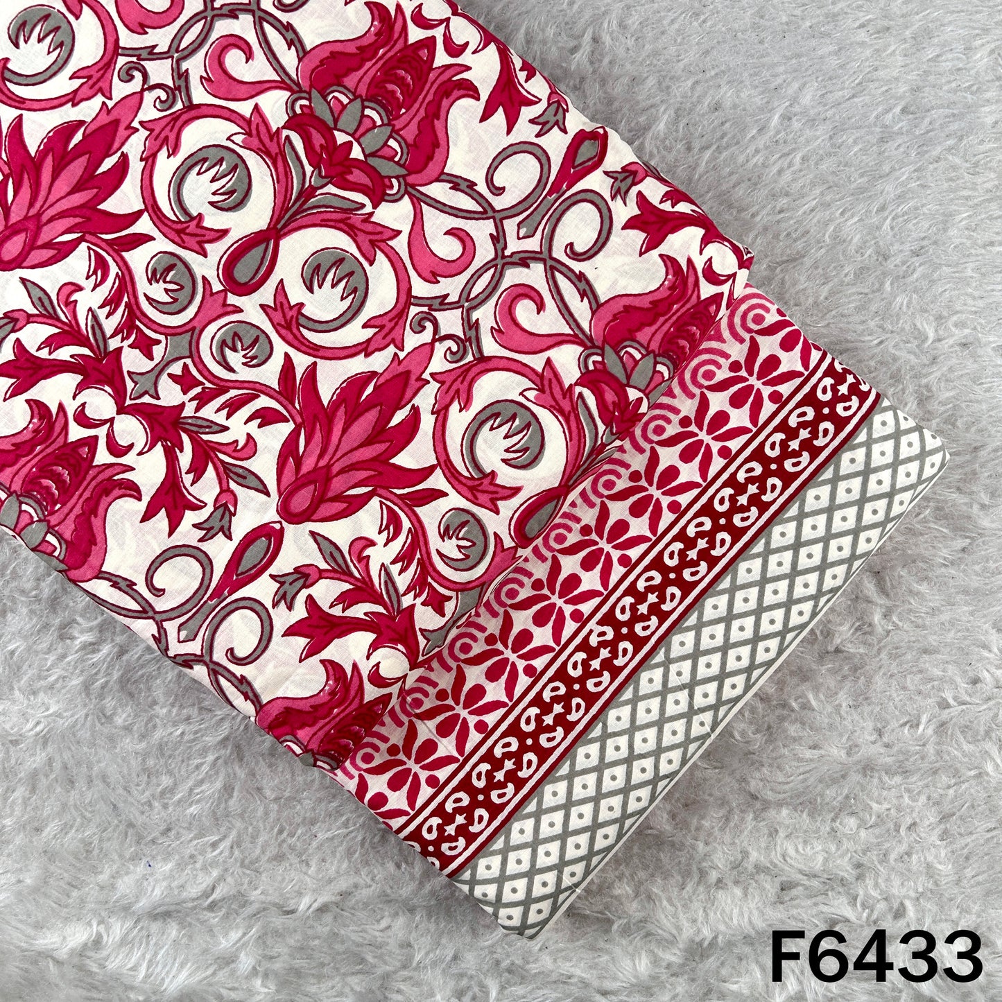 Block Print Cambric Cotton Fabric - F6433