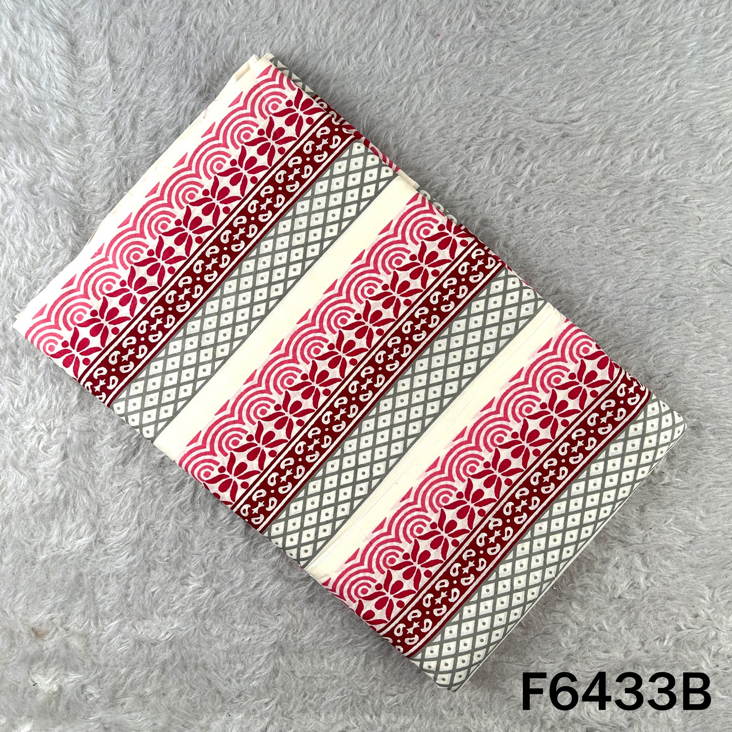 Block Print Cambric Cotton Fabric - F6433