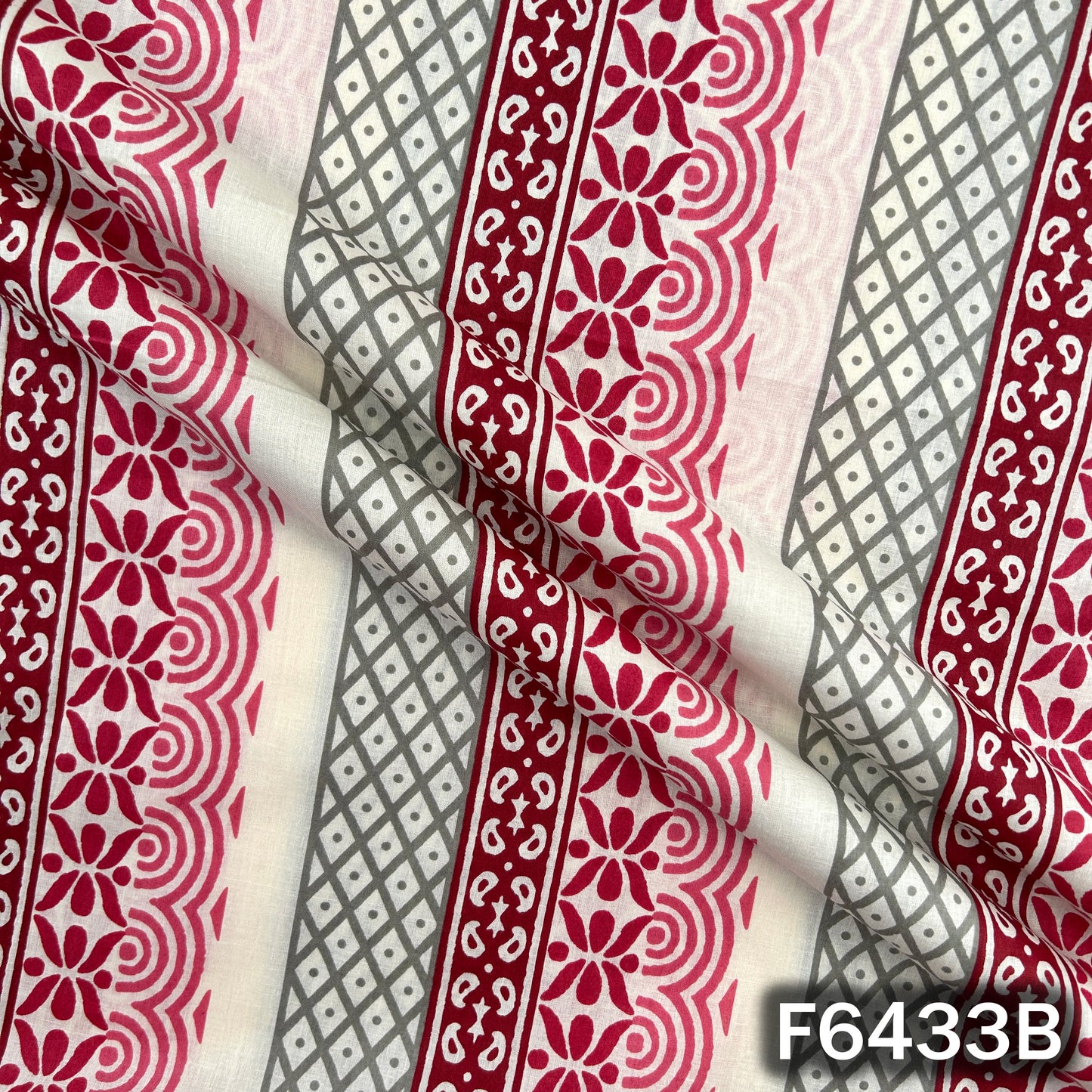 Block Print Cambric Cotton Fabric - F6433