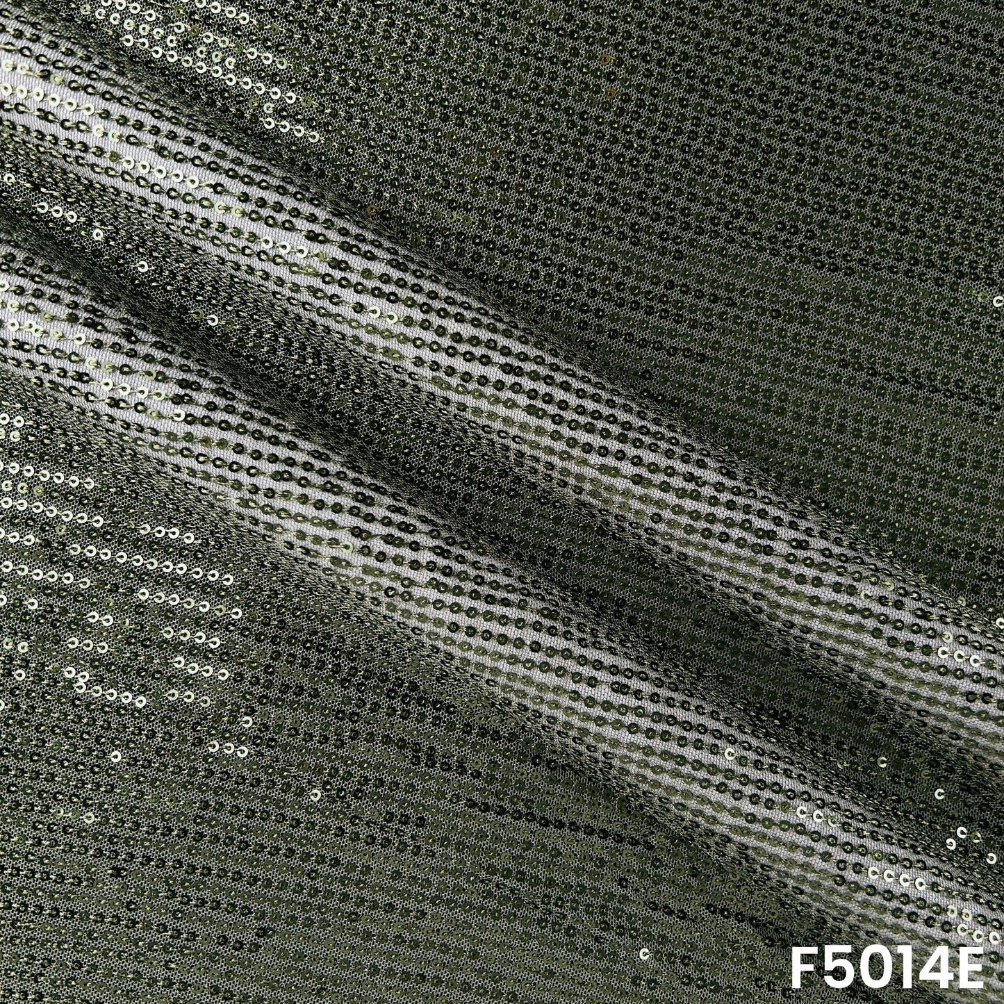 Sequins Embroidered Lycra Net Fabric-F5014