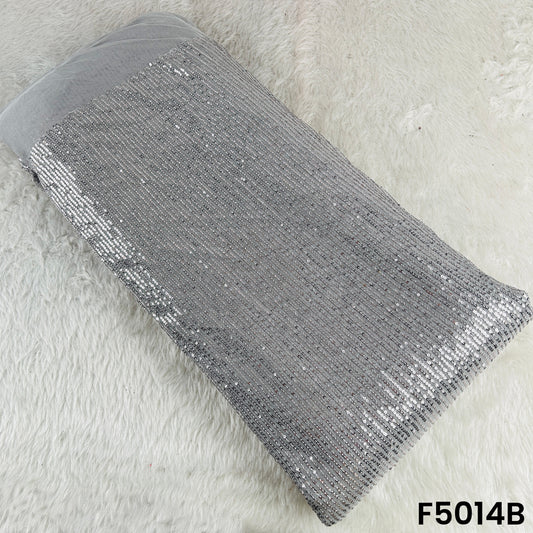 Sequins Embroidered Lycra Net Fabric-F5014