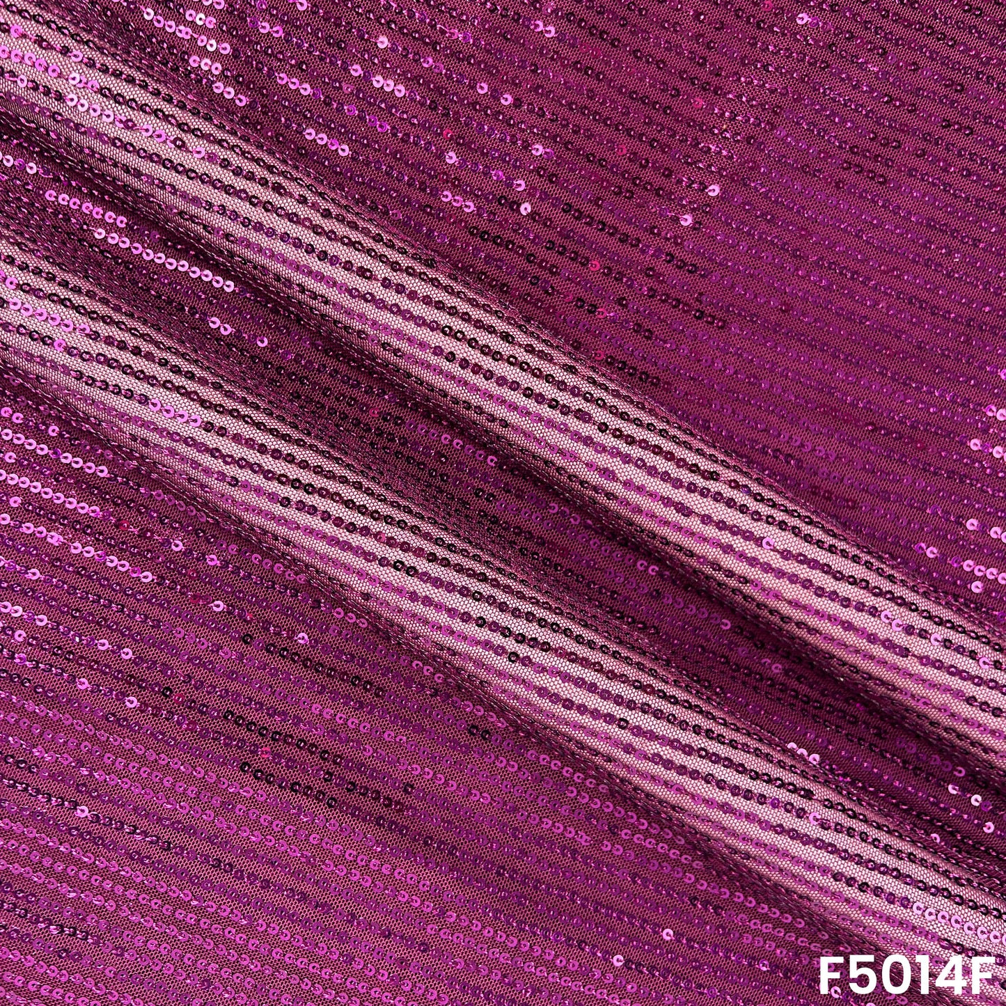 Sequins Embroidered Lycra Net Fabric-F5014