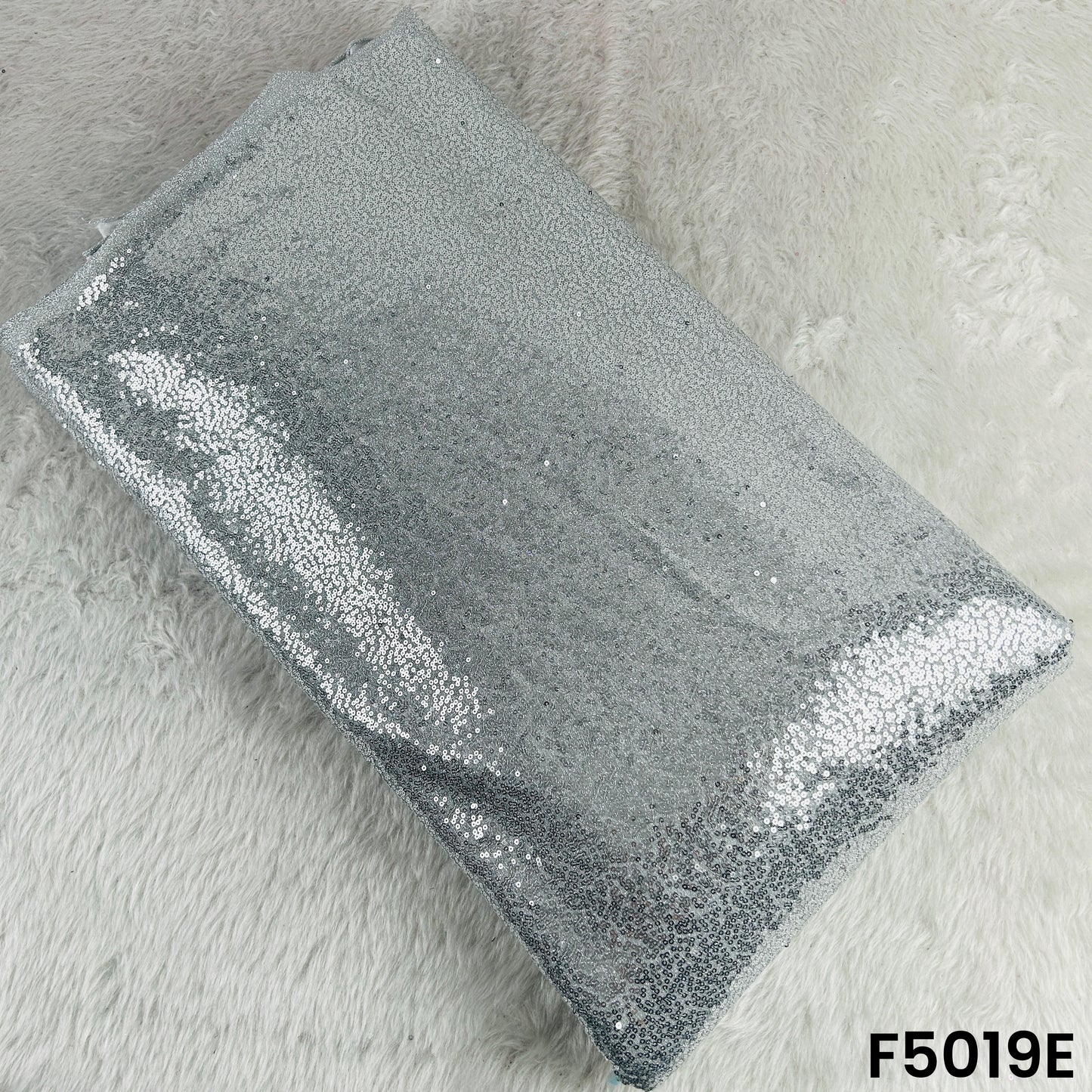 Sequins Embroidered Simmer Lycra Fabric-F5019