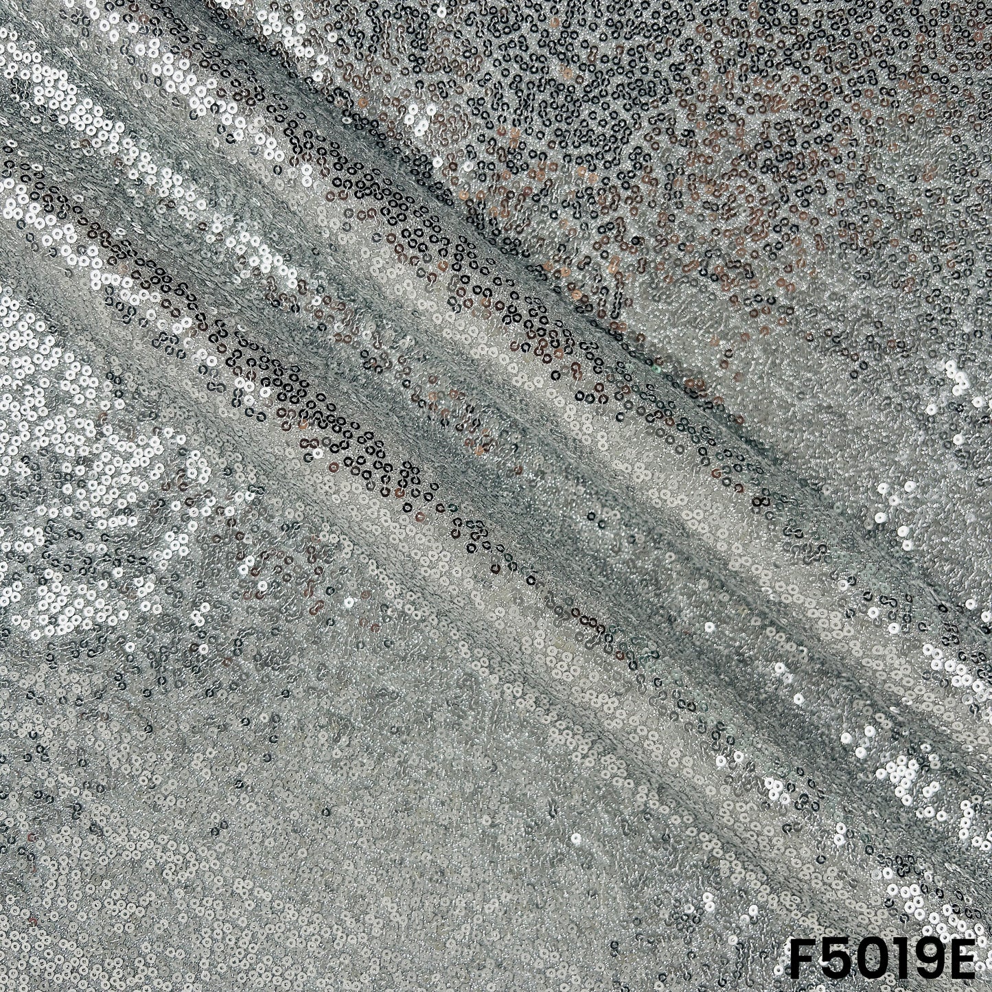 Sequins Embroidered Simmer Lycra Fabric-F5019