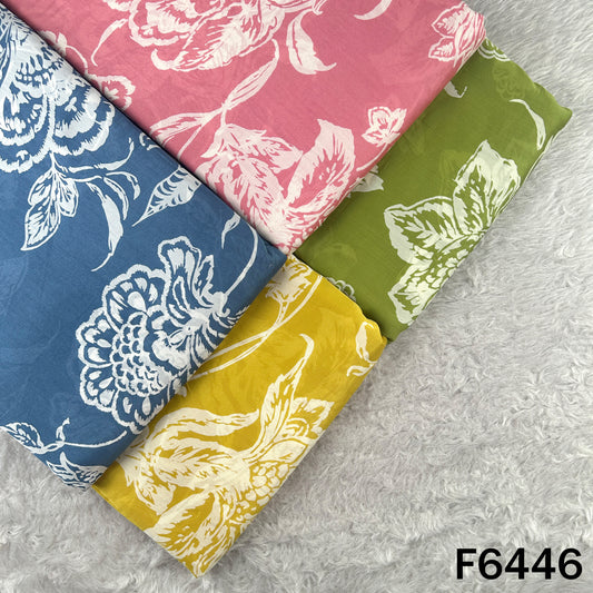 Digital Print Pure Silk Chanderi Fabric - F6446