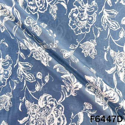 Digital Print Pure Silk Chanderi Fabric - F6447
