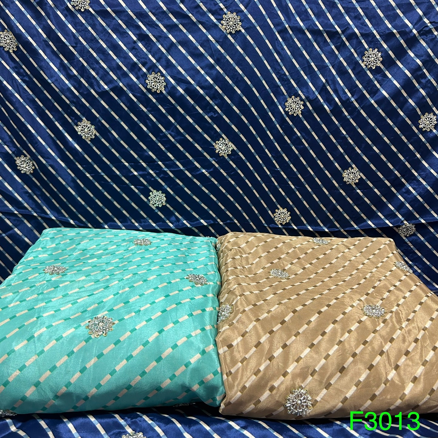 Cut Dana Work Sequins Crepe Fabric-F3013