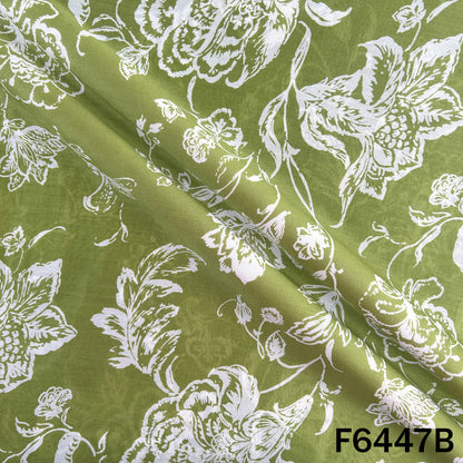 Digital Print Pure Silk Chanderi Fabric - F6447