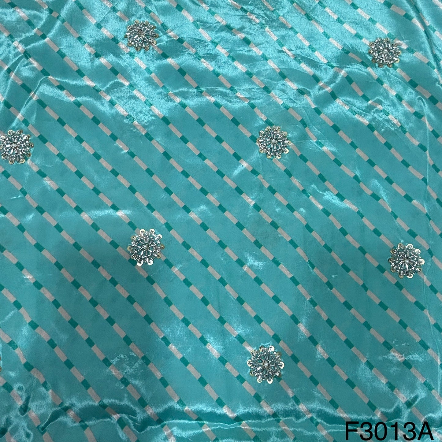 Cut Dana Work Sequins Crepe Fabric-F3013