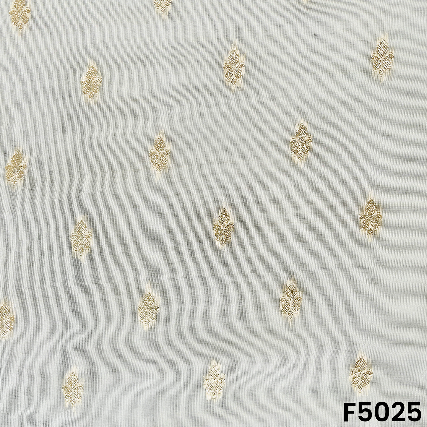 Dyeable Zari Work Organza Fabric-F5025