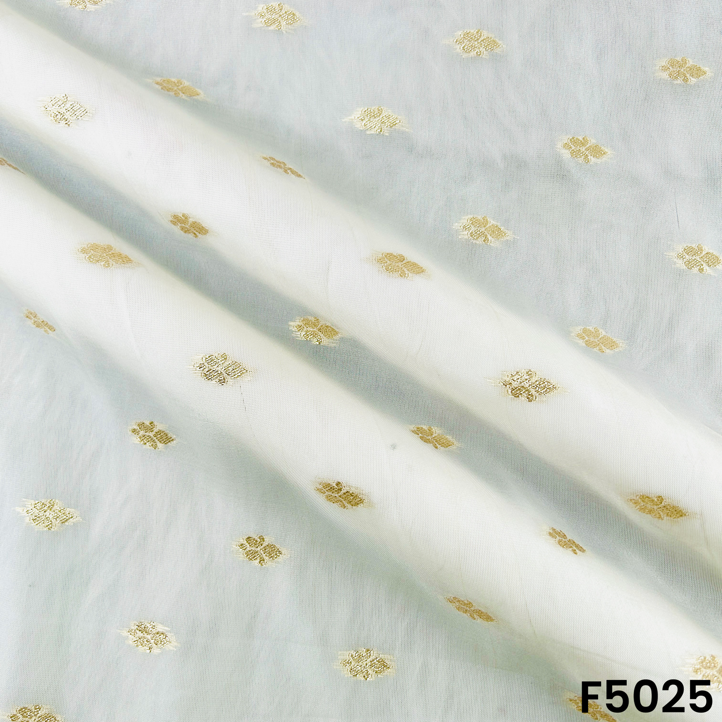 Dyeable Zari Work Organza Fabric-F5025