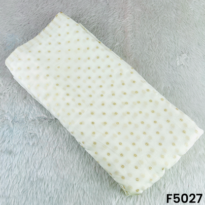 Dyeable Zari Work Organza Fabric-F5027