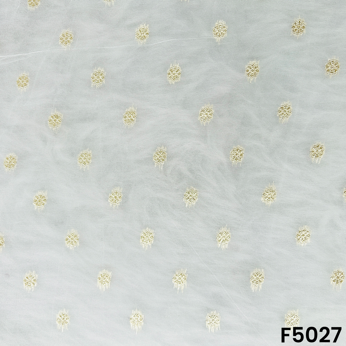 Dyeable Zari Work Organza Fabric-F5027