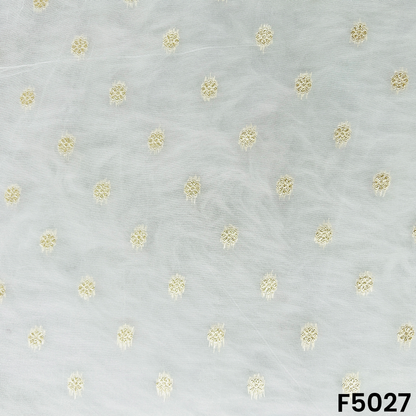 Dyeable Zari Work Organza Fabric-F5027