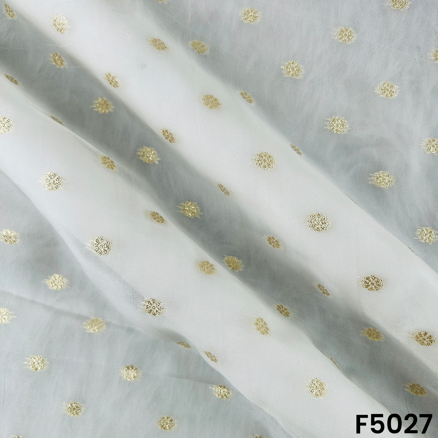 Dyeable Zari Work Organza Fabric-F5027