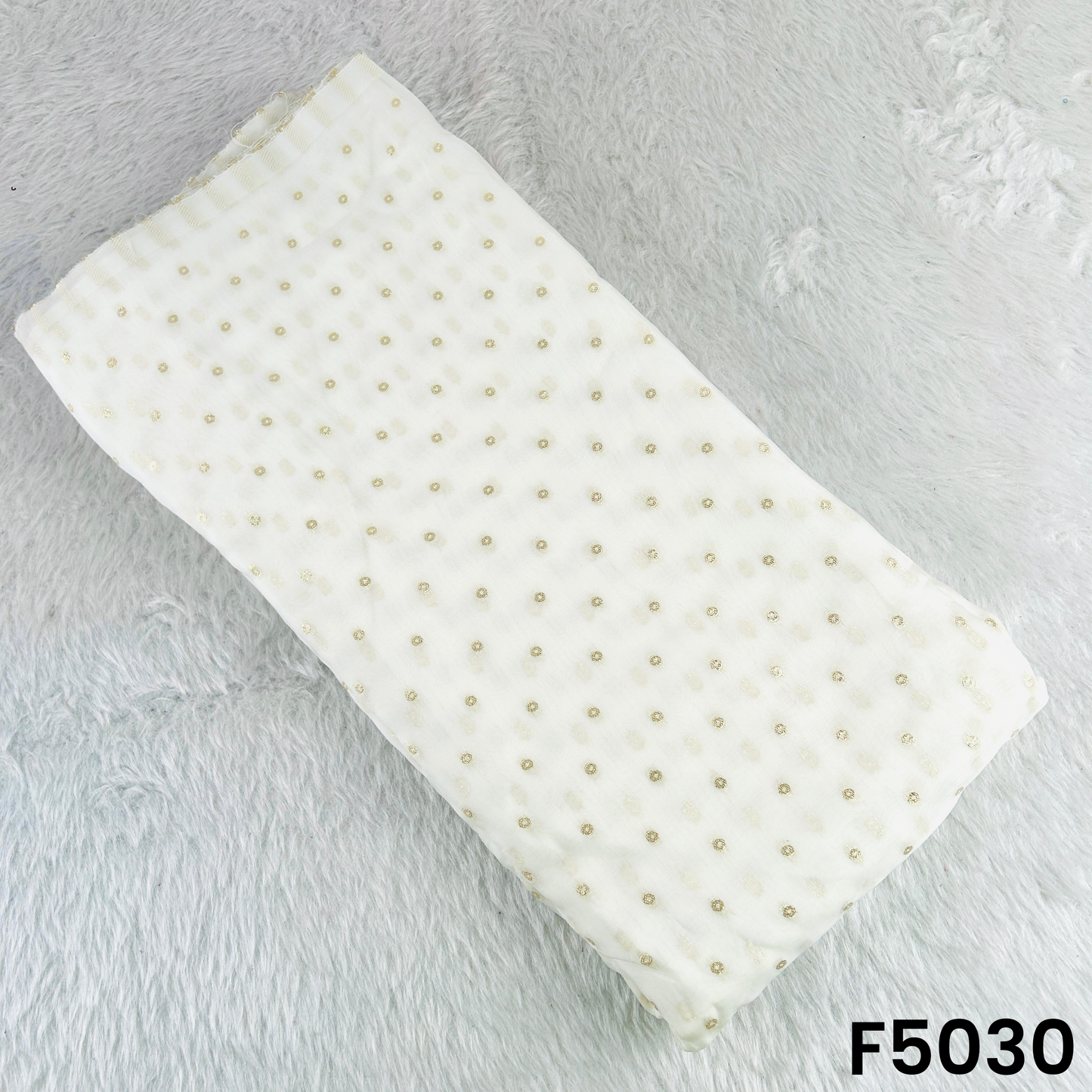 Dyeable Zari Work Organza Fabric-F5030