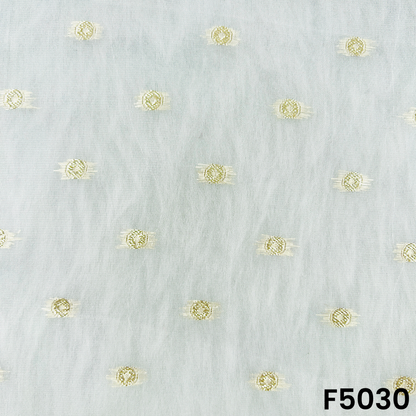 Dyeable Zari Work Organza Fabric-F5030