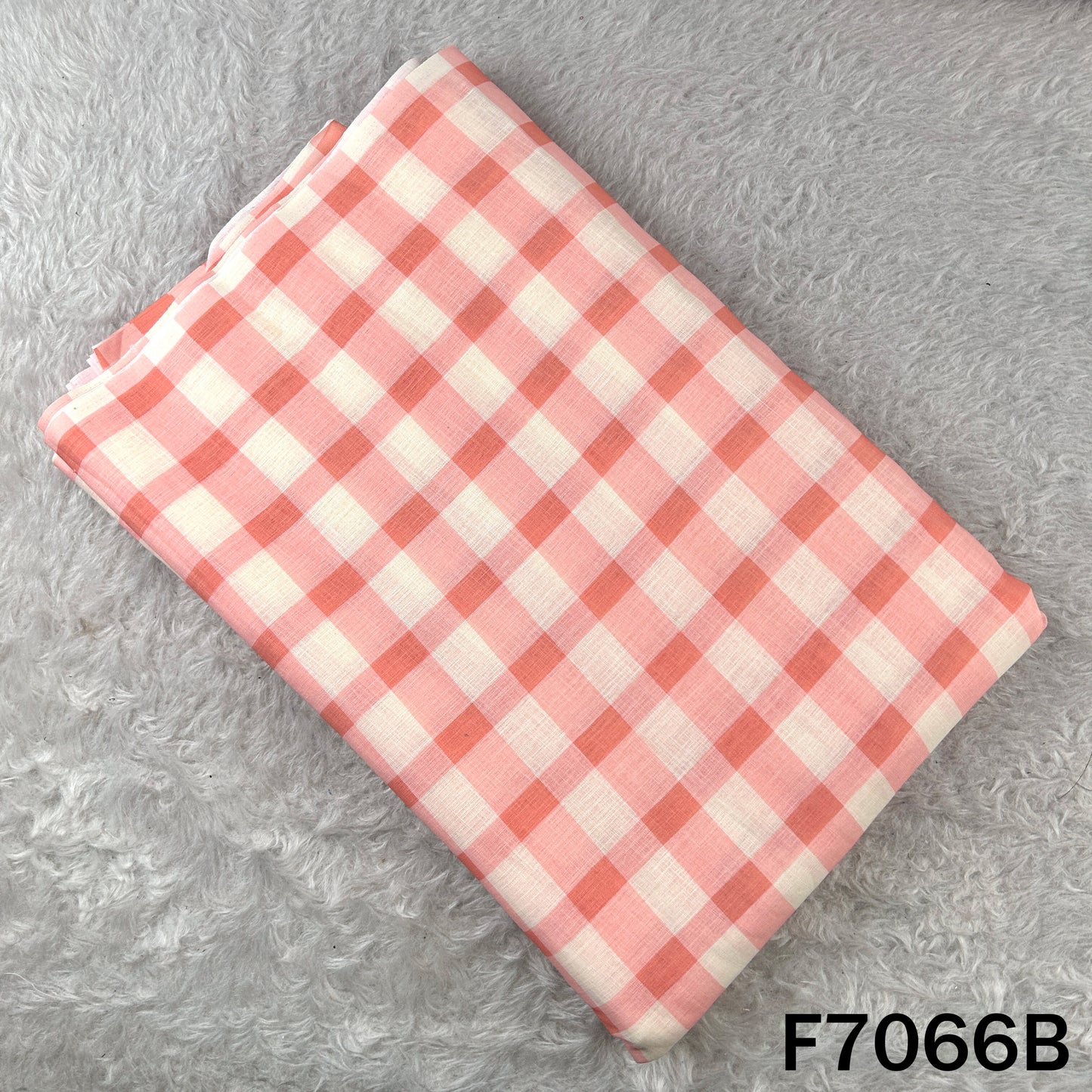 Printed Check Linen Fabric - F7066