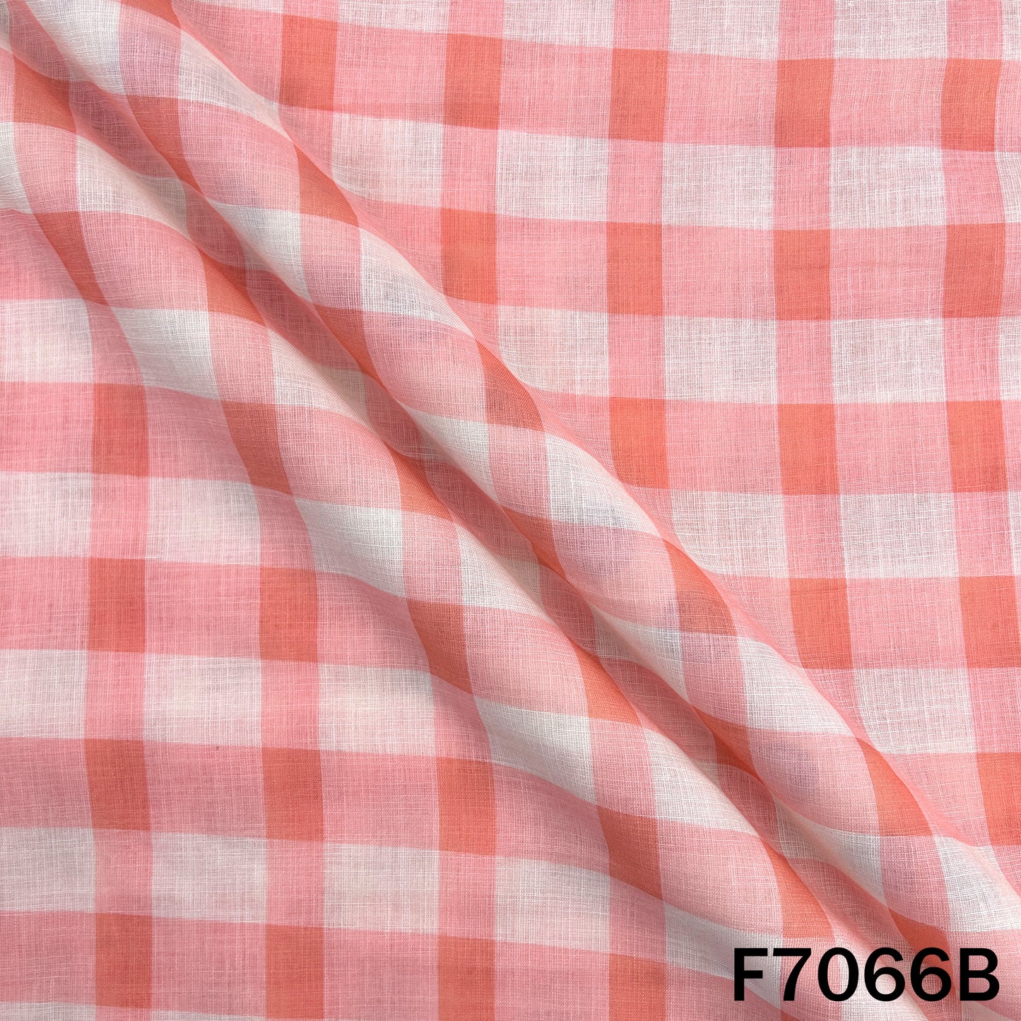 Printed Check Linen Fabric - F7066