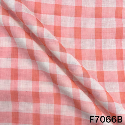 Printed Check Linen Fabric - F7066