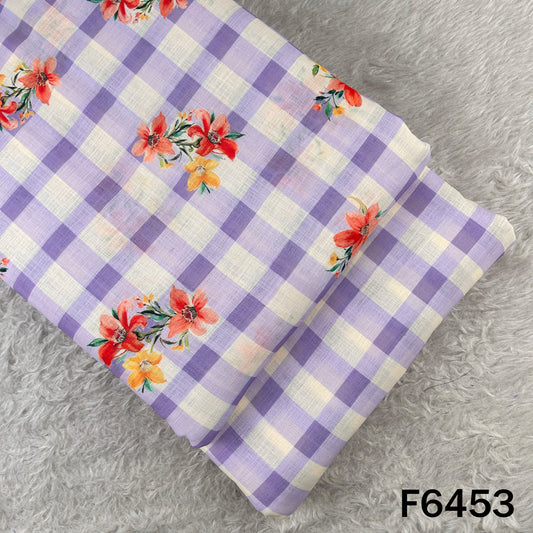 Printed Linen Cotton Fabric - F6453