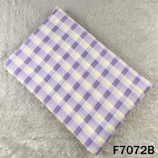 Plain Check Linen Fabric - F7072