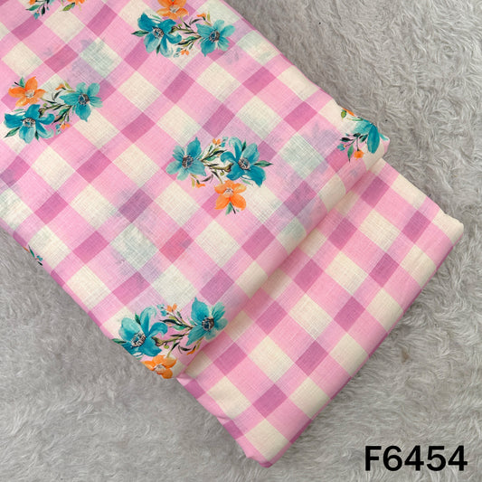 Printed Linen Cotton Fabric - F6454