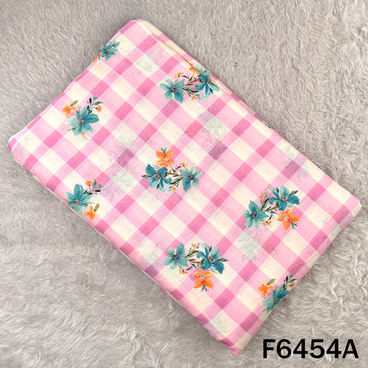 Printed Linen Cotton Fabric - F6454