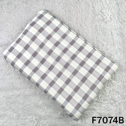 Printed Check Linen Fabric - F7074