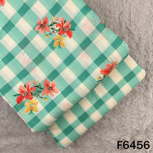 Printed Linen Cotton Fabric - F6456