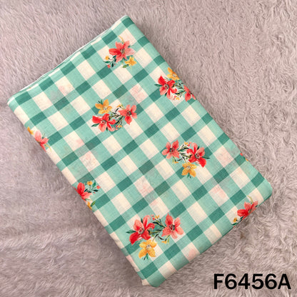 Printed Linen Cotton Fabric - F6456