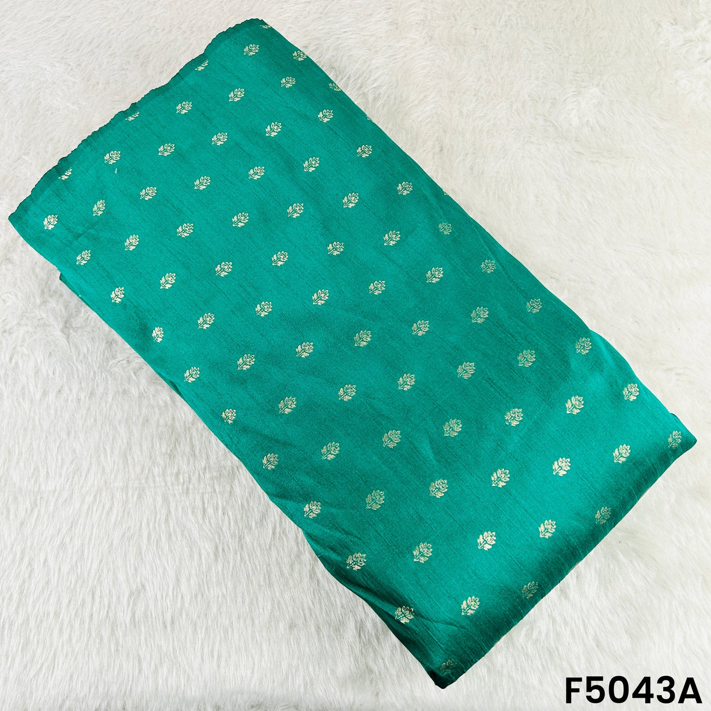 Zari Buti Work Raw Silk Fabric-F5043