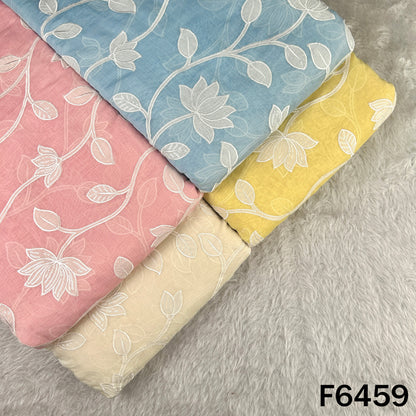Thread Sequins Work Pure Mul Chanderi Fabric - F6459