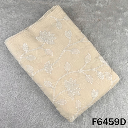 Thread Sequins Work Pure Mul Chanderi Fabric - F6459