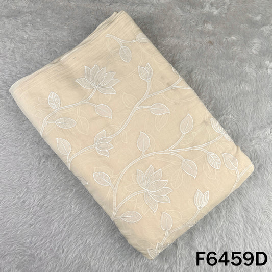 Thread Sequins Work Pure Mul Chanderi Fabric - F6459