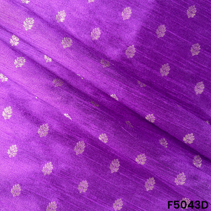 Zari Buti Work Raw Silk Fabric-F5043