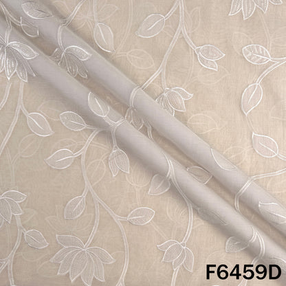 Thread Sequins Work Pure Mul Chanderi Fabric - F6459