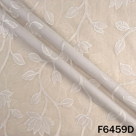 Thread Sequins Work Pure Mul Chanderi Fabric - F6459