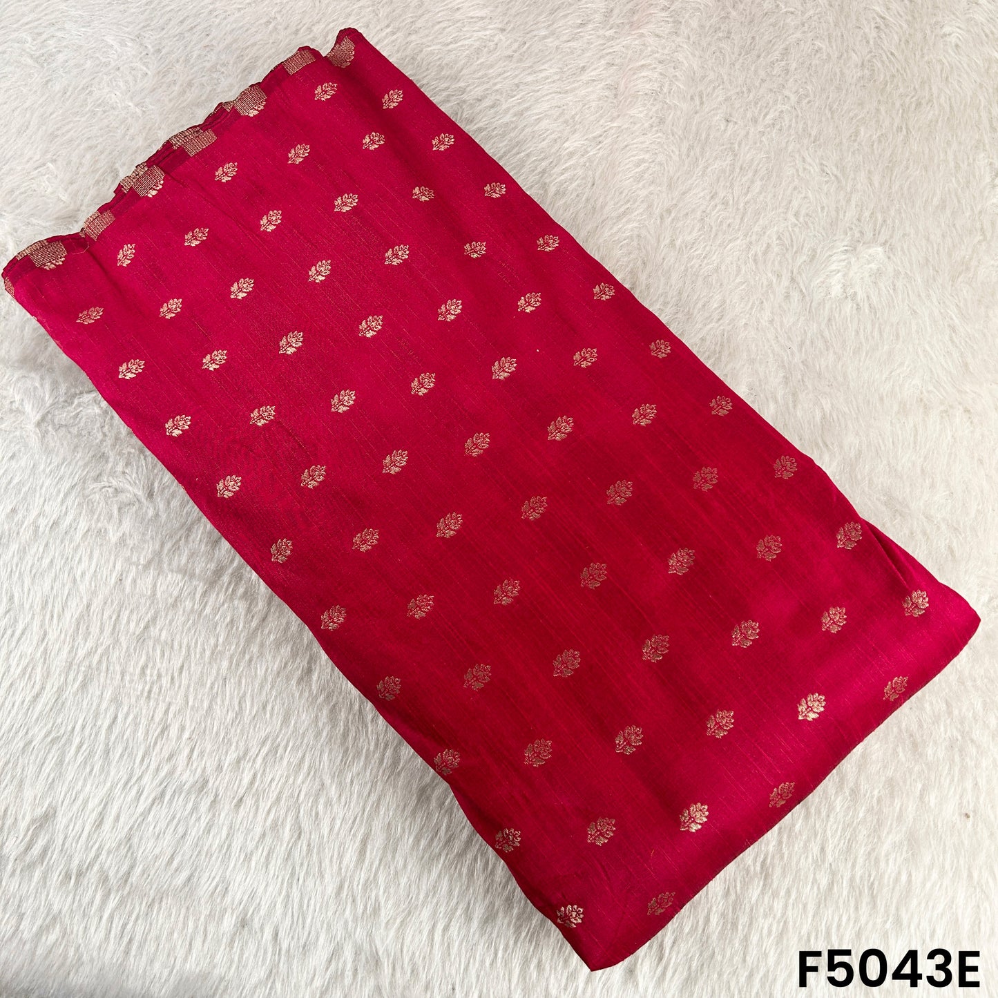 Zari Buti Work Raw Silk Fabric-F5043