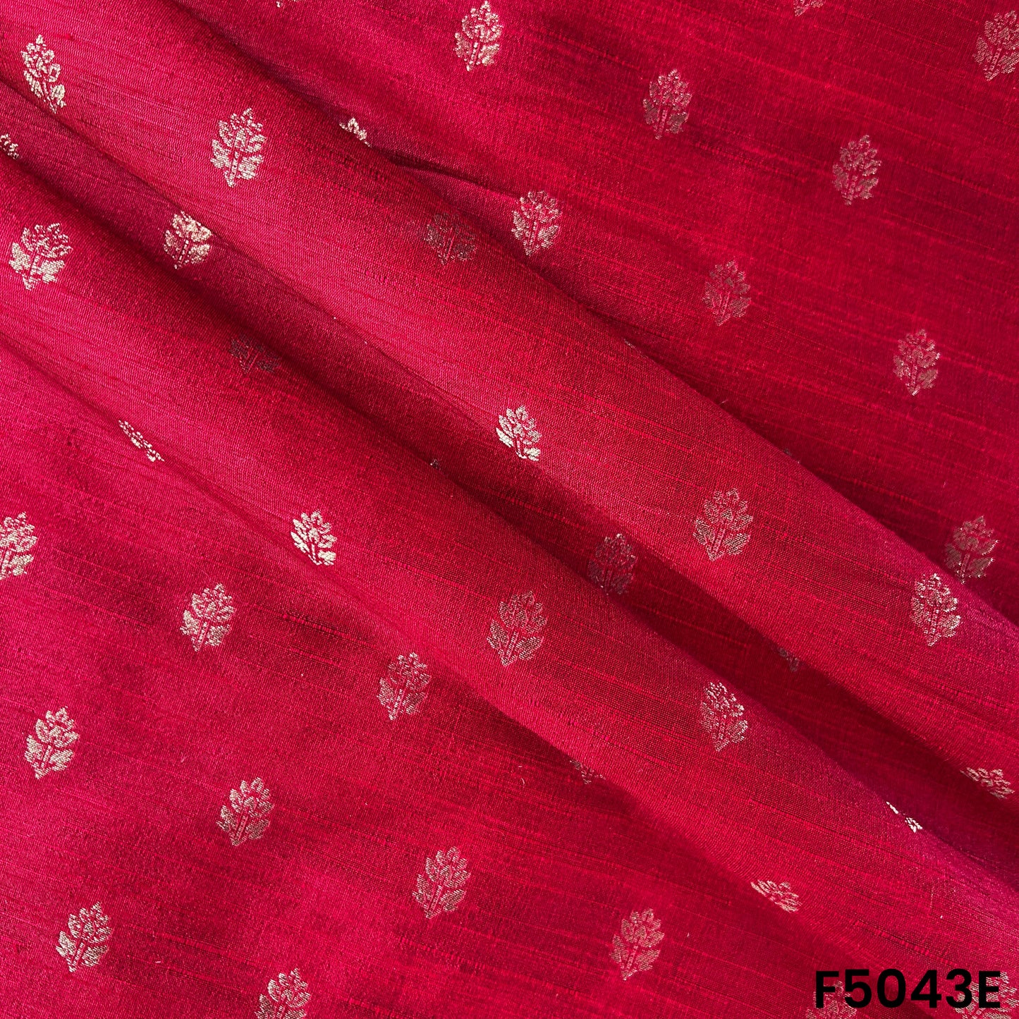 Zari Buti Work Raw Silk Fabric-F5043