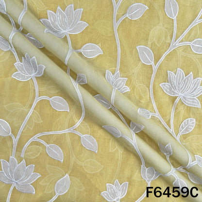 Thread Sequins Work Pure Mul Chanderi Fabric - F6459