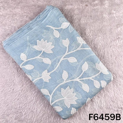 Thread Sequins Work Pure Mul Chanderi Fabric - F6459