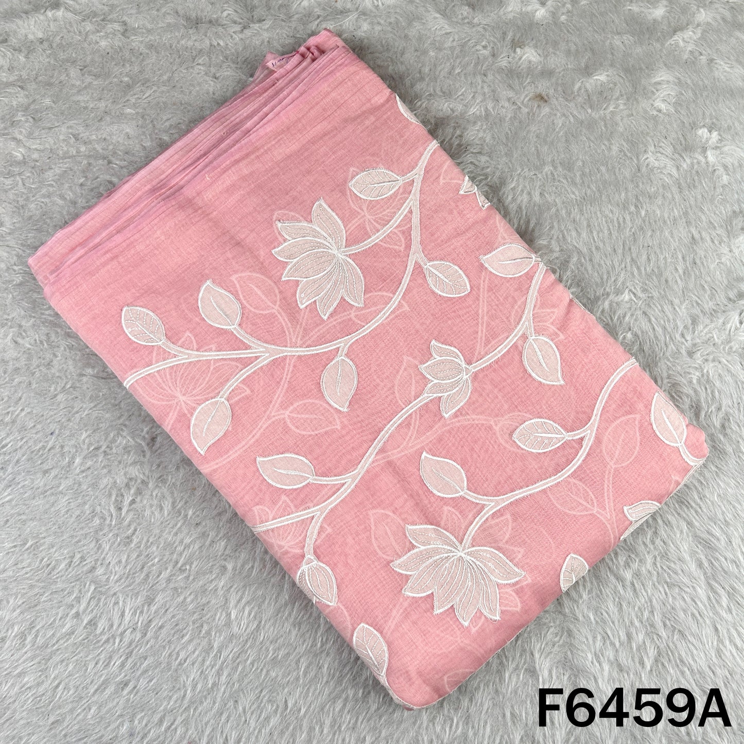Thread Sequins Work Pure Mul Chanderi Fabric - F6459