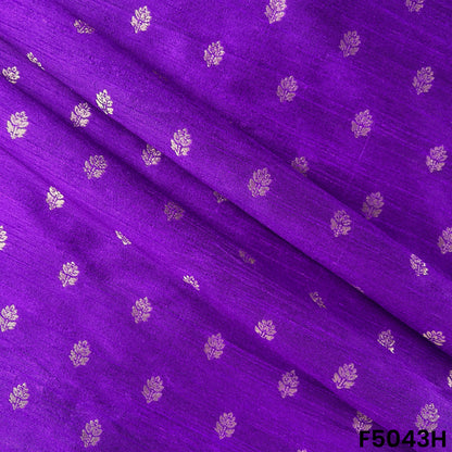 Zari Buti Work Raw Silk Fabric-F5043