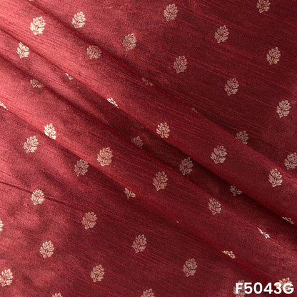 Zari Buti Work Raw Silk Fabric-F5043