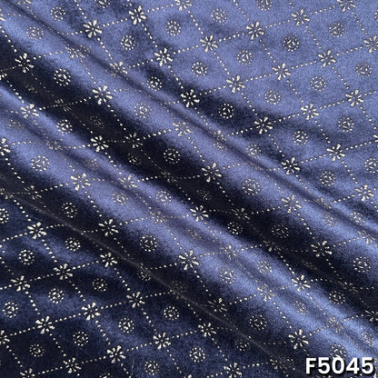 Glitter Work Velvet Fabric-F5045