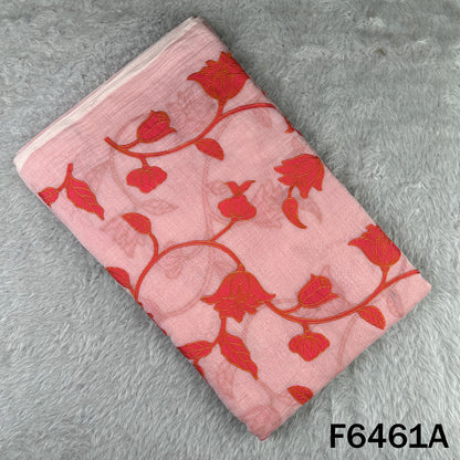 Thread Embroidered Pure Mul Chanderi Fabric - F6461
