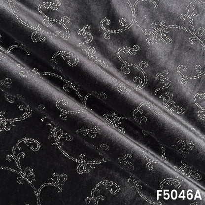 Glitter Work Velvet Fabric-F5046