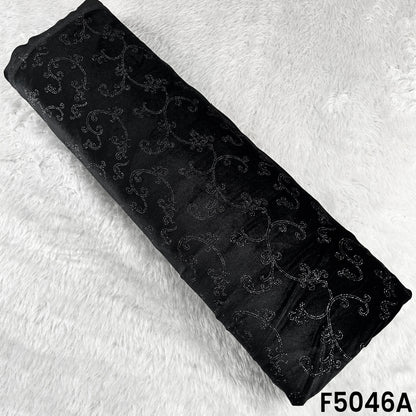 Glitter Work Velvet Fabric-F5046