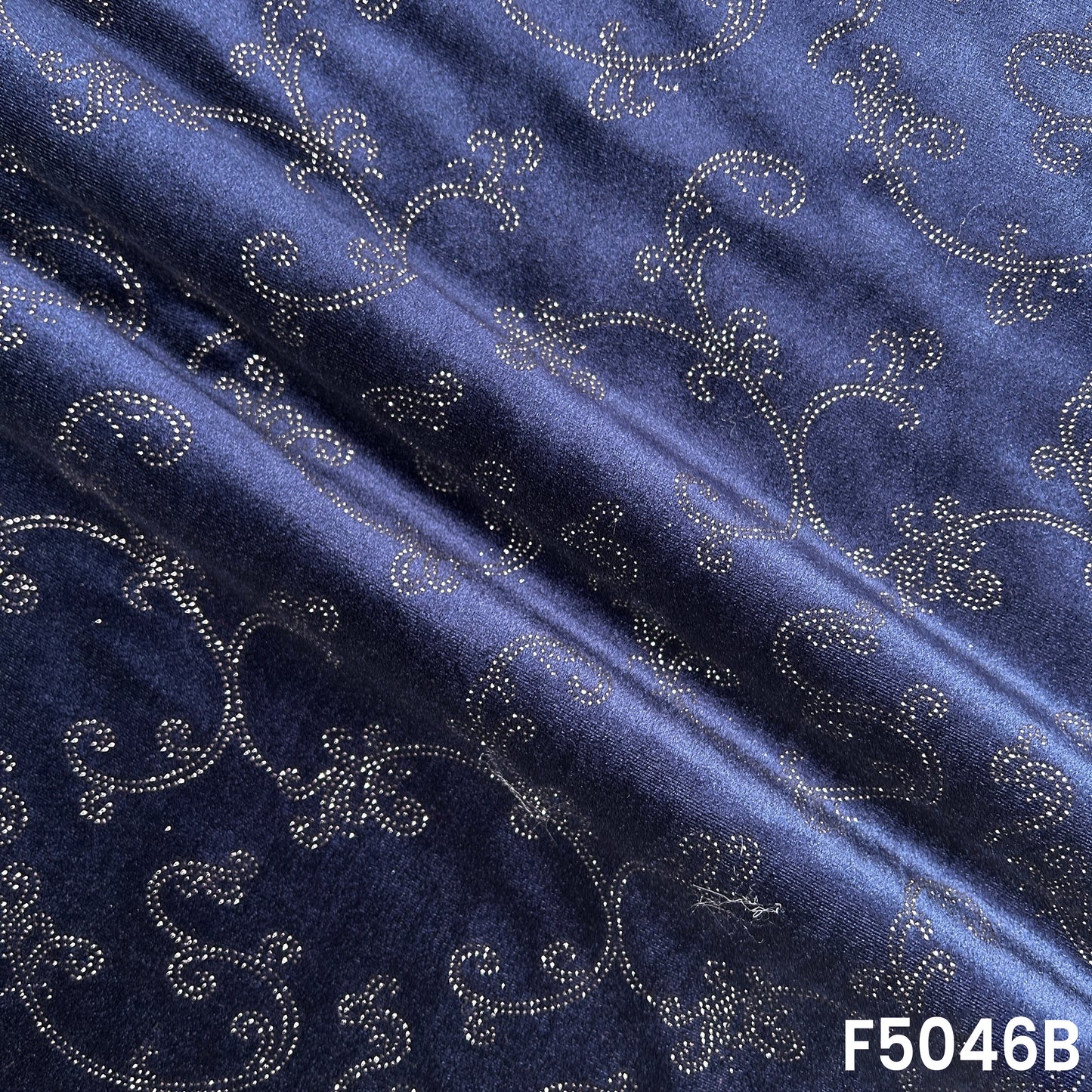 Glitter Work Velvet Fabric-F5046